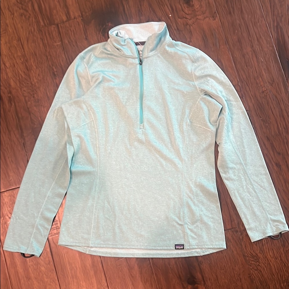 Patagonia Midweight Capilene Baselayer - Light Blue Mens Small EUC